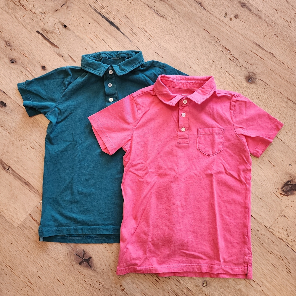 Primary Kids Polo Set in Pink and Teal